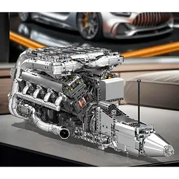 Конструктор Mould King Mking Двигун та коробка передач V8 Twin-Turbo (10168) [160730] - мініатюра 5