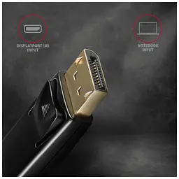 Кабель мультимедійний Axagon HDMI M - DisplayPort M 4K 30Hz чорний 1.8 м (RVD-HI14C2) - мініатюра 4