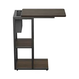 Приставний столик OfficePro Dark Wood Black із лотком для зберігання (SD175DW)