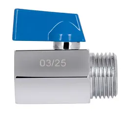 Кран кульовий міні Thermo Alliance Standart 1/2" ВЗ прямий, півметелик SD188W15 - мініатюра 3