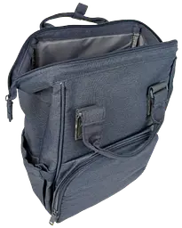 Рюкзак жіночий для мам Live in style 19 л 40x24x19 см кишеня для коляски бічні кишені синій - мініатюра 4