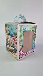 Подарункова коробка для великодньої паски з віконцем 400 грам 14x14x18.7 см - мініатюра 6