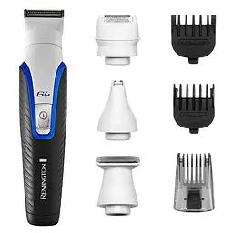 Набір для стрижки Remington G4 Graphite series, для бороди, вусів, голови, носа і тіла, мережа+акум., насадок-7, сталь, чорно-білий - мініатюра 3