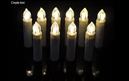 Свічки новорічні на дроті 30 LED - мініатюра 2