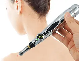 Акупунктурний масажер ручка для фізіотерапії обличчя та тіла Meridian Energy Pen сталевий - мініатюра 3