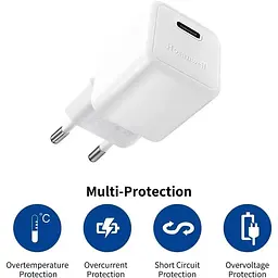 Зарядний пристрій USB C 20 Вт, швидкий зарядний пристрій Hosanwell Type C - мініатюра 3