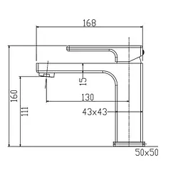 Змішувач для раковини Koer KB-10009-04 (KR5975) - мініатюра 5
