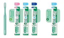 Зубна щітка GUM Classic Bio-Based Handle компактна середня світло-зелена - мініатюра 8