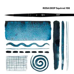 Пензель білка кругла DEEP 198 №0 коротка ручка Rosa - мініатюра 9