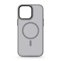 Чехол для Apple iPhone 15 Pro Max, Uniq MagCase, серый, противоударный, панель-накладка с MagSafe, ударопрочный TPU+PC, с магнитом MagSafe, поддержка полноценной беспроводной зарядки, ArmorStandart (ARM75277)