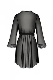 Пеньюар Passion AMBERLY PEIGNOIR black, S/M, пояс у комплекті - мініатюра 4