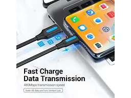 Кабель Vention USB to USB Type-C 1.5m Black (COKBG) - мініатюра 2