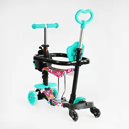 Самокат 5 в 1 Best Scooter 54х14х63-72 см Різнобарвний 000231709 - мініатюра 3