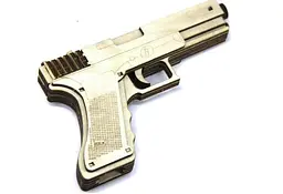 Дерев'яний конструктор Пістолет Glock 19 | Woodzle | 64 деталі