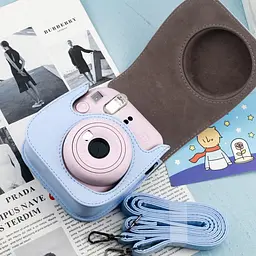 Чохол для фотоапарата Fujifilm Instax Mini 12/11 з кишенькою Блакитний - мініатюра 4