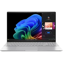 ASUS Ноутбук Vivobook S 15 S5507QA-MA058X 15.6" 3K OLED, Qualcomm X1E-78-10, 32GB, F1TB, UMA, Win11P, Сріблястий