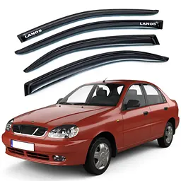Дефлектори вікон для Daewoo Lanos - Sens 1996- Гнучкі (Acrylic)
