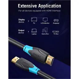 Кабель Vention HDMI to HDMI V1.4 5m Black (AACBJ) [170521] - мініатюра 8