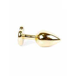 Анальна пробка із кристалом B-Series Jewellery Gold Heart Plug Black, 7х2,7 см, чорний - мініатюра 5