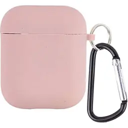 Чохол Silicone Case + Carabine для Apple AirPods Pink Sand [35592] - мініатюра 1
