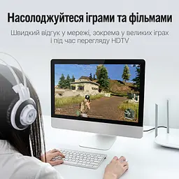Патч-корд Ethernet Vention 1,5 м LAN-кабель штекери RJ45 8P8C на обох кінцях для з’єднання двох мережевих портів Cat.7 10 Гбіт/с за умови підтримки такої швидкості обома портами екранування фольгою та металевим обплетенням багатодротяні мідні жили для гнучкого укладання смуга пропускання 600 МГц чорний із фіолетовими та золотистими акцентами (ICDBG) - мініатюра 9