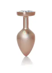 Анальна металева пробка Plug-Jewellery Pearl Gold Heart PLUG- Clear M Boss Series 64-00136 100344 - мініатюра 5