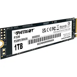 SSD накопичувач Patriot P320 1TB M.2 NVMe (P320P1TBM28) - мініатюра 2