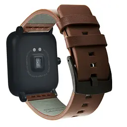 Шкіряний ремінець Primo Classic для годинника Xiaomi Huami Amazfit Bip/Amazfit GTS Coffee - мініатюра 3