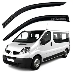 Дефлектори вікон вітровики Opel Vivaro 2001-2014 Ширина 8 см Скотч 3M Voron Glass