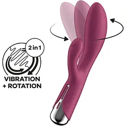 Вібратор-кролик Satisfyer Spinning Rabbit 1 Red - мініатюра 3