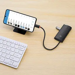 Хаб - кардрідер Usb-C - Baseus Lite Series 6-Port Usb-A Hub (WKQX050001) - мініатюра 10
