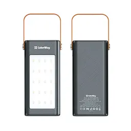 Універсальна мобільна батарея ColorWay LCD/Lamp 80000mAh Black (CW-PB800LPA8BK-PDD) - мініатюра 2