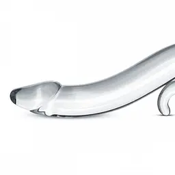 Скляний фалоімітатор Gildo Glass Dildo No. 14, 18 см (прозорий) - мініатюра 2