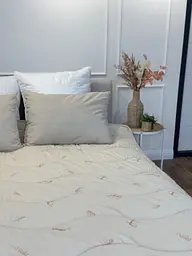 Ковдра двоспальна вовняна Viluta Premium 21431 170x210 см бежева - мініатюра 7