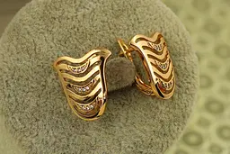 Сережки Xuping Jewelry Сонячний берег 1,7 см золотисті - мініатюра 2