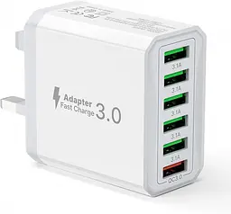 Мережевий зарядний пристрій Tupneuf 33 Вт, 6 USB-портів, Fast Charge