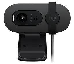 Веб-камера Logitech Brio 100 Graphite 1920x1080 / 30 fps фіксований фокус мікрофон кут огляду 58° RightLight 2 USB 1 м (960-001585) пошкоджено упаковку - мініатюра 2