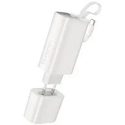 Портативний ЗП Power Bank Hoco J148 Handy PD20W with cable 5000 mAh White
