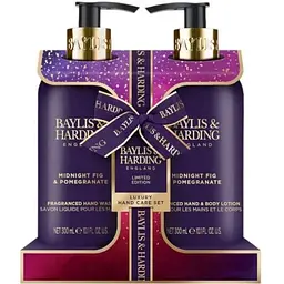 Подарунковий набір для догляду за руками Baylis & Harding Midnight Fig & Pomegranate: Рідке мило 300 мл + Лосьйон для рук та тіла 300 мл