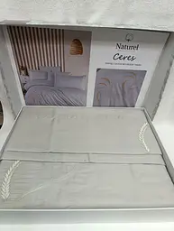 Постільна білизна Naturel Ceres Grey Сатин з вишивкою Limasso pbe0051869