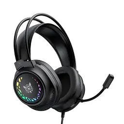 Ігрові навушники провідні Onikuma X92 геймерська гарнітура з мікрофоном та RGB підсвічуванням Black (19120)