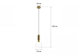Підвісний світильник MJ-Light GARO 150 GD 16027 - мініатюра 4