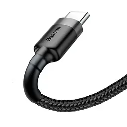 Кабель Baseus Cafule USB to USB-C 3m Grey/Black (CATKLF-UG1) [82110] - мініатюра 4