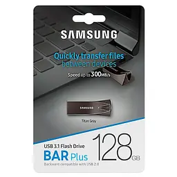 Флеш-накопичувач Samsung USB3.1 128GB Bar Plus Black (MUF-128BE4/APC) - мініатюра 5