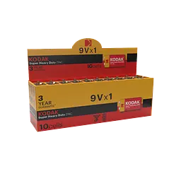 Батарейка Kodak EXTRA HEAVY DUTY 6F22 1 шт. коробка (6292039) - мініатюра 2