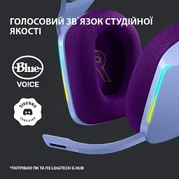 Бездротова гарнітура Logitech G733 Lightspeed Wireless RGB Liliac (981-000890) - мініатюра 9