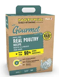 Напіввологий холістик корм Natyka Gourmet Puppy 3кг для цуценят з птицею