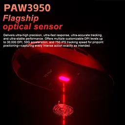 Ігрова бездротова мишка Aula V9 Pro+ / Сенсор PAW3395 / Три режими підключення / Black - мініатюра 3