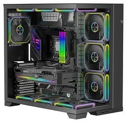 Вентилятор Coolmoon 120мм Mirror-Moon Forward Black - мініатюра 6