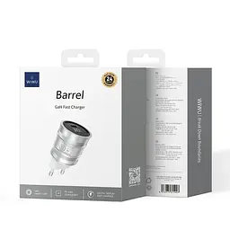 WIWU СЗУ Wi-U027 Cheer 30W GaN Fast Charger Silver - мініатюра 2